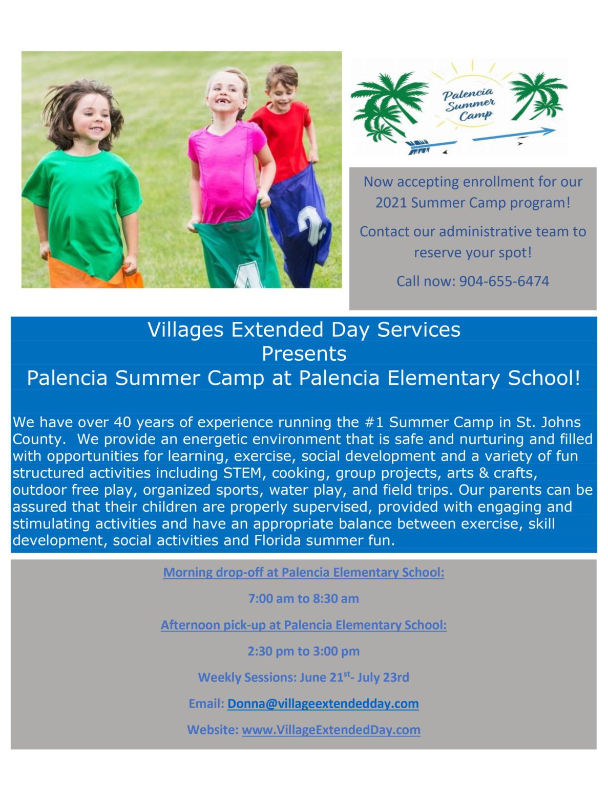 Summer Camps | Summer Childcare | St. Johns County | Village Extended Day